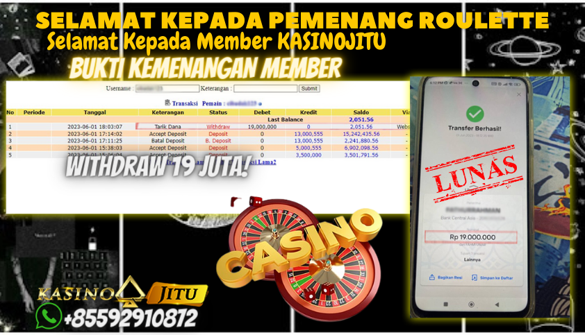Bukti JP Casino KasinoJitu - Judi Roulette Online